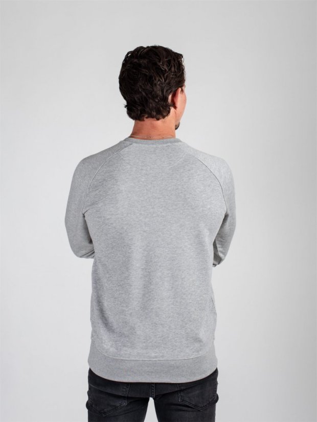 Zachraňte pánská mikina bez kapuce Krajina - šedá