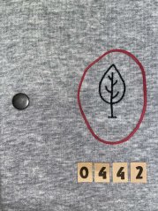 Zachraňte pánský rozepínací crewneck Stromek - šedý