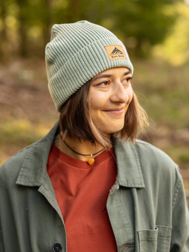 Čepice žebrovaná Mountains - mintová