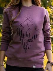 Dámská mikina bez kapuce Pure nature - ibišková