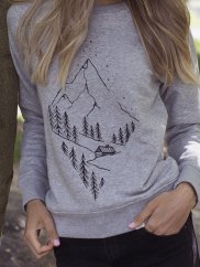 Zachraňte dámský crewneck Pure nature - šedý