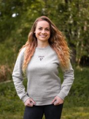 Zachraňte dámská mikina bez kapuce Štěstí - šedá