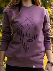Dámská mikina bez kapuce Pure nature - ibišková