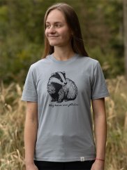 Dámské tričko Jezevec - šedomodré