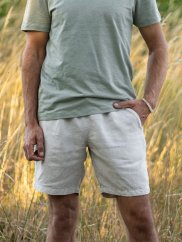 Pánské lněné kraťasy LENLi - naturální