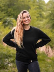 Dámská mikina bez kapuce Bez potisku - černá