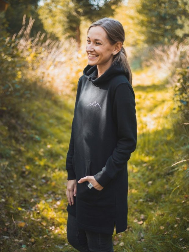 Dámské mikinošaty Hory - černé