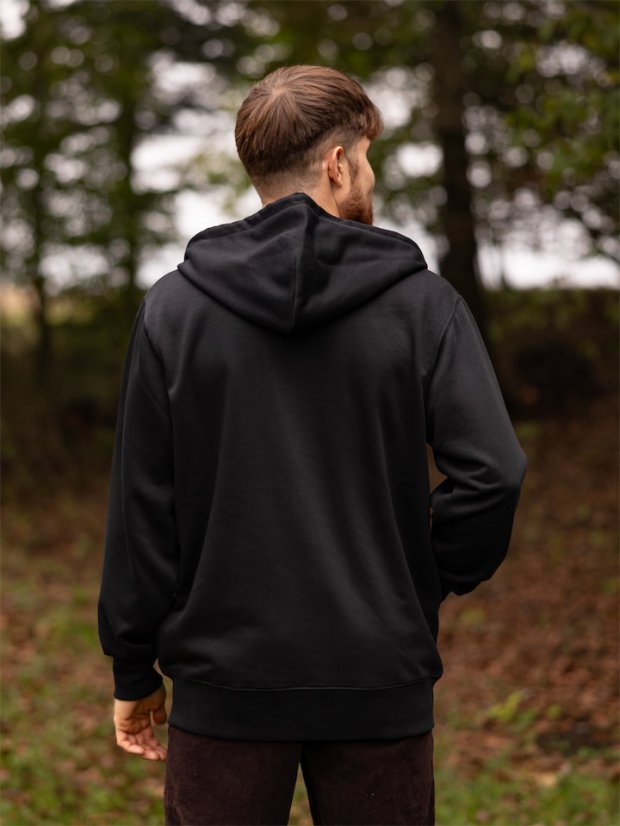 Pánská rozepínací mikina Bez Potisku - černá