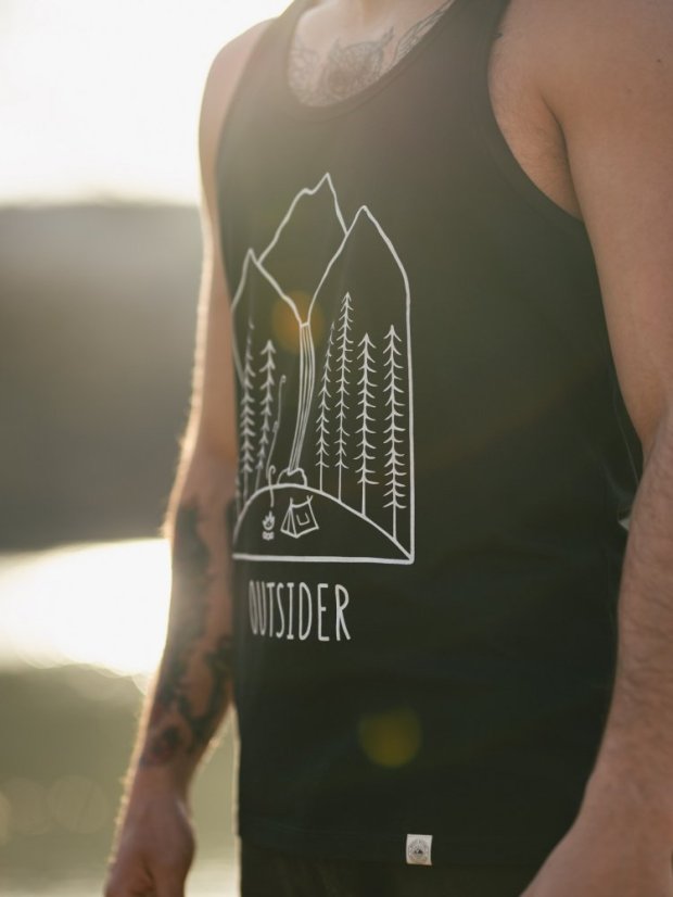 Zachraňte pánské tílko Outsider - černé