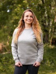 Dámská mikina bez kapuce Bez potisku - šedá