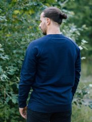 Pánská mikina bez kapuce Hit the mountains - modrá