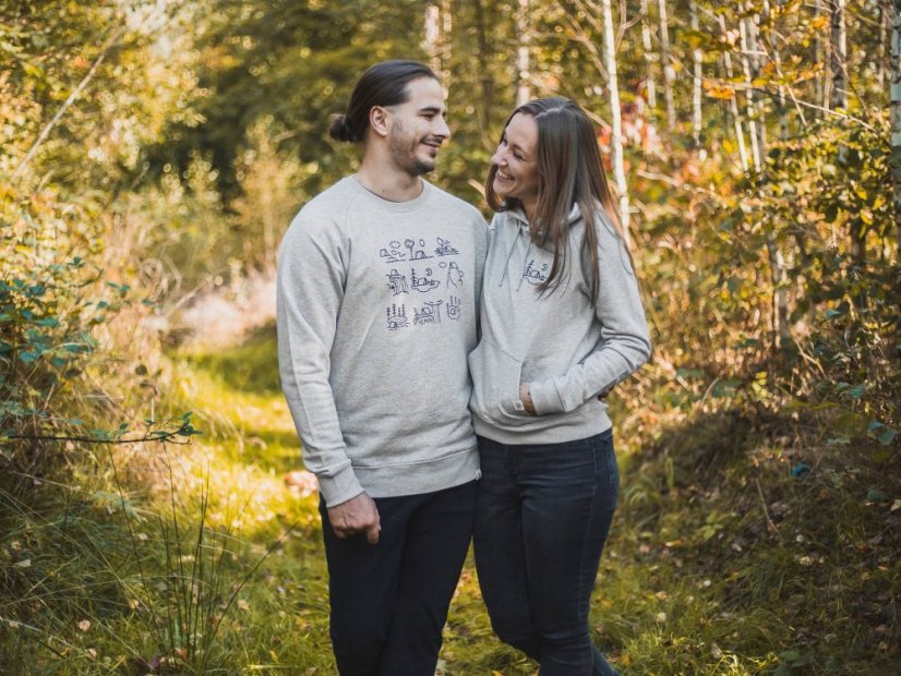 Zachraňte dámská mikina Kempr - šedá