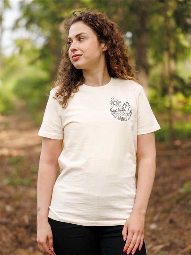 Dámské tričko Oceán - naturální