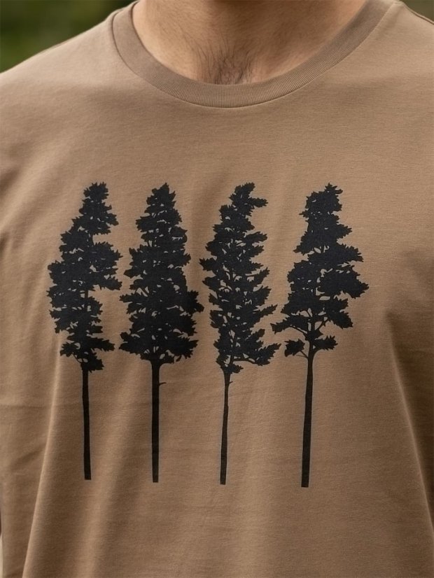 Pánské tričko Boroivce - hnědé