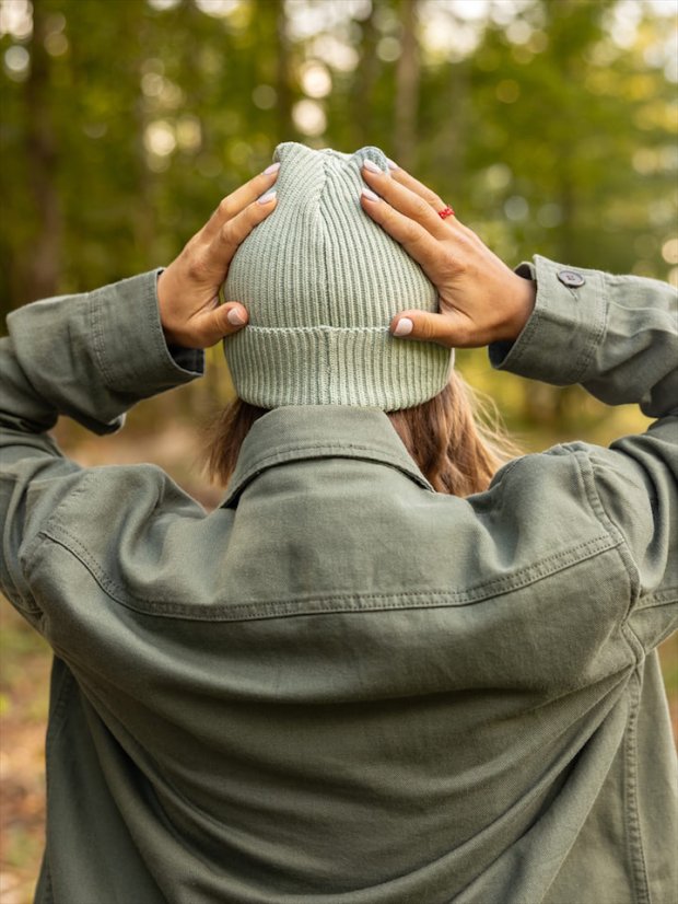 Čepice žebrovaná Mountains - mintová