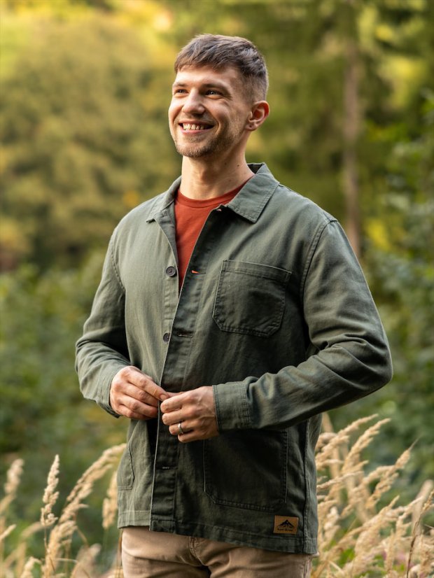 Košilová bunda - zelená