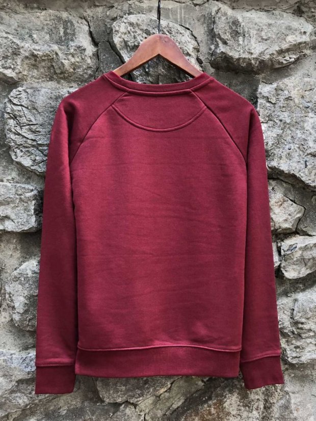 Zachraňte Dámský crewneck Never stop dreaming - vínový