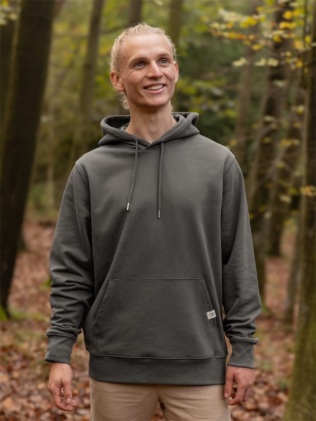 Pánská mikina V horách - lávově šedá