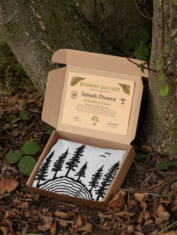 Dámské tričko Les - šedé