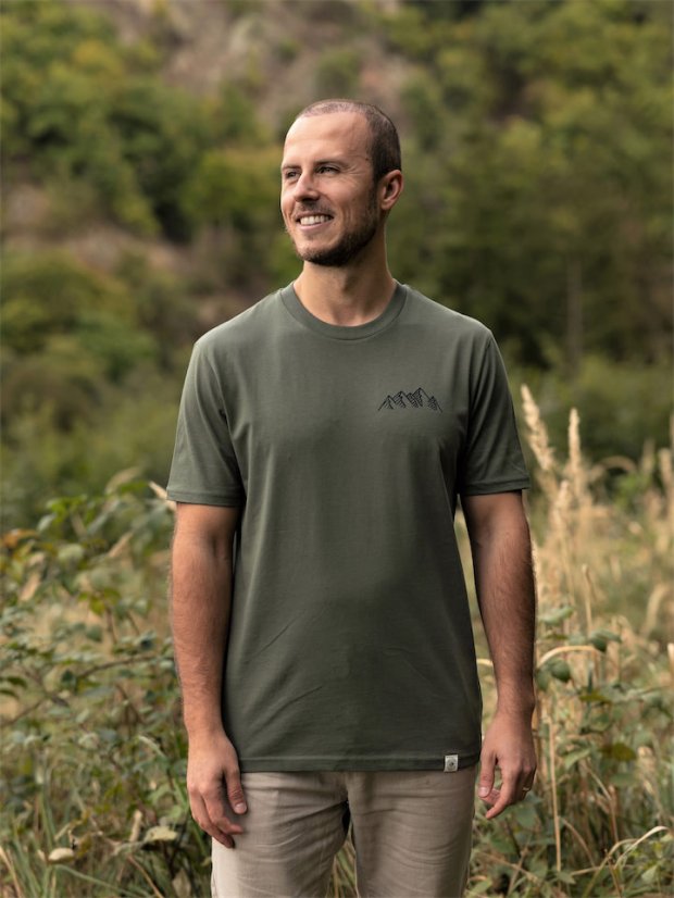 Pánské tričko Pohoří - zelené