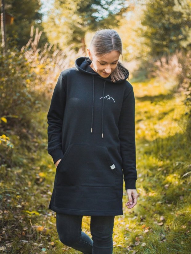 Dámské mikinošaty Hory - černé