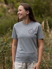 Dámské tričko Planetka - šedomodré