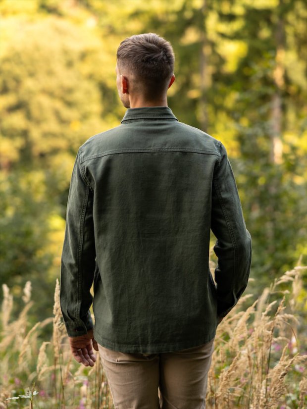 Košilová bunda - zelená