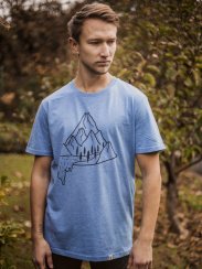 Zachraňte pánské tričko Vodopád - modré