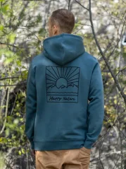 Pánská mikina Západ - modrozelená