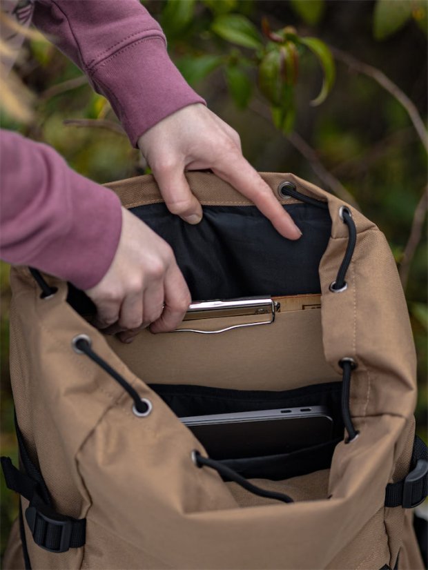 Batoh recyklovaný Krajinka - hnědý