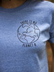 Zachraňte dámské tričko Planet B - modré