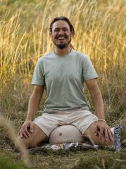 Meditační lněný polštář LENLi - naturální