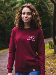 Dámský crewneck Never stop dreaming - vínový