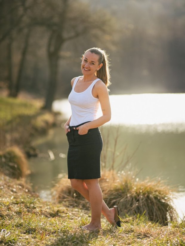 Dámské tílko Bez potisku - bílé