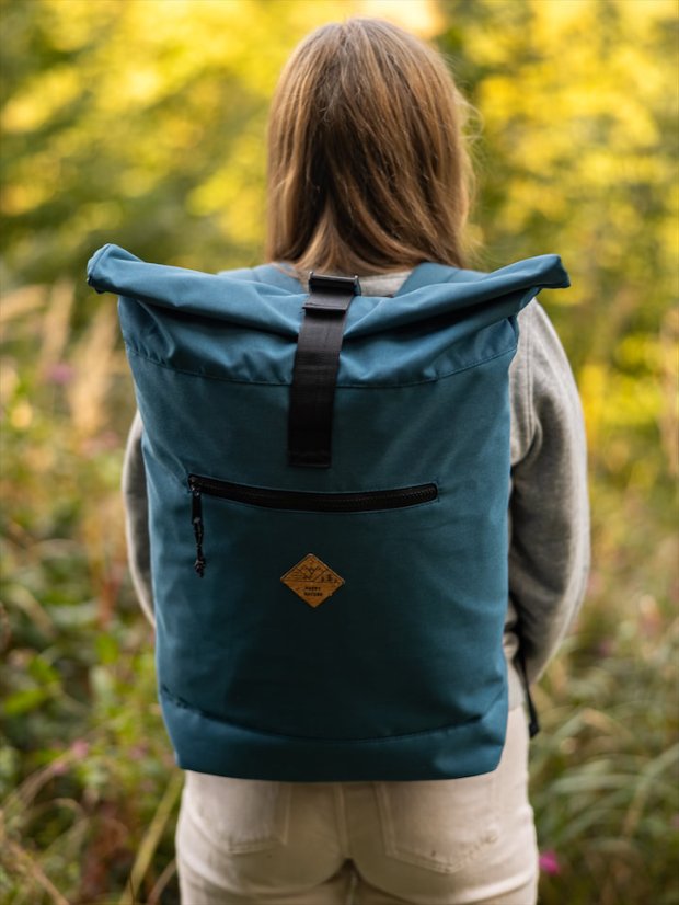 Batoh recyklovaný Příroda - modrozelený