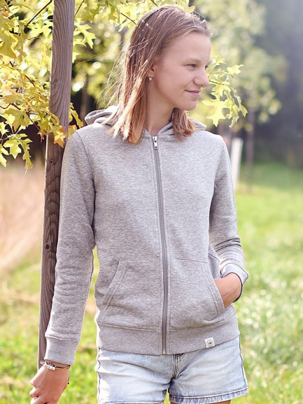 Dětská rozepínací mikina Vodopád - šedá
