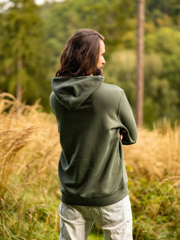 Pánská mikina Bez potisku - khaki