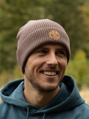 Čepice žebrovaná Krajinka - hnědá