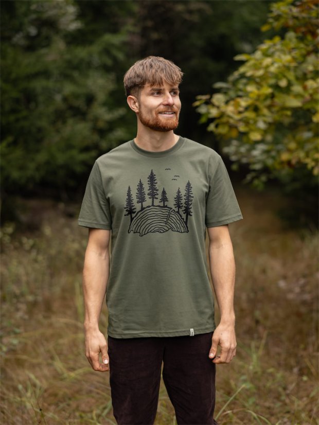 Pánské tričko Les - zelené
