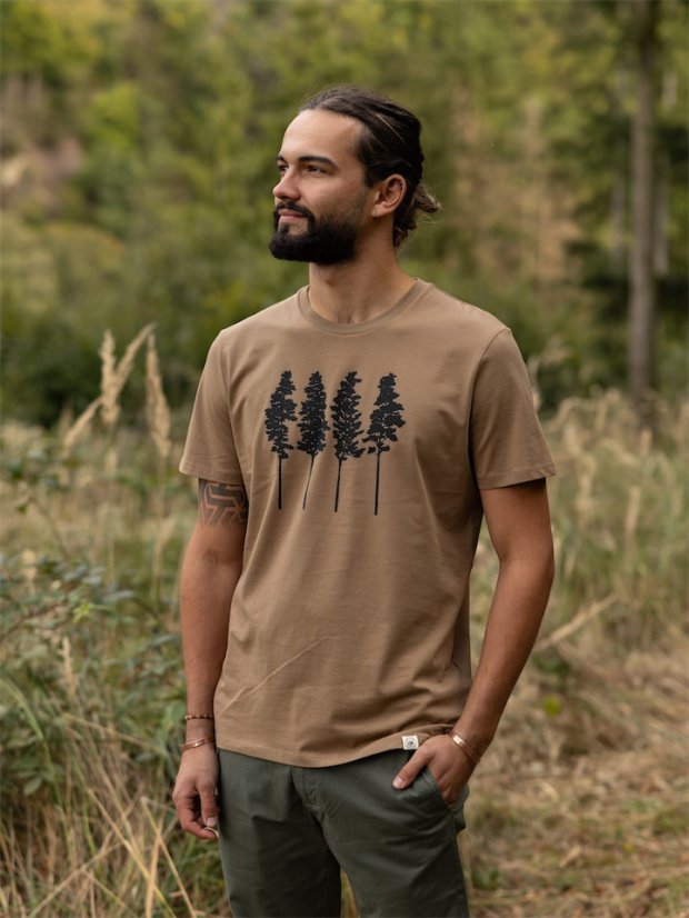 Pánské tričko Boroivce - hnědé