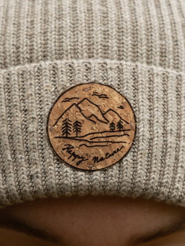 Čepice žebrovaná Krajinka - písková