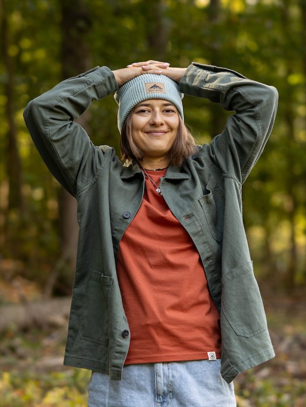 Čepice žebrovaná Mountains - mintová