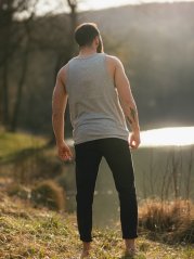 Pánské tílko Bez potisku - šedé