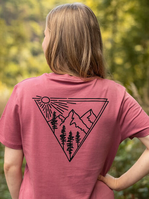 Dámské tričko Východ - malinové