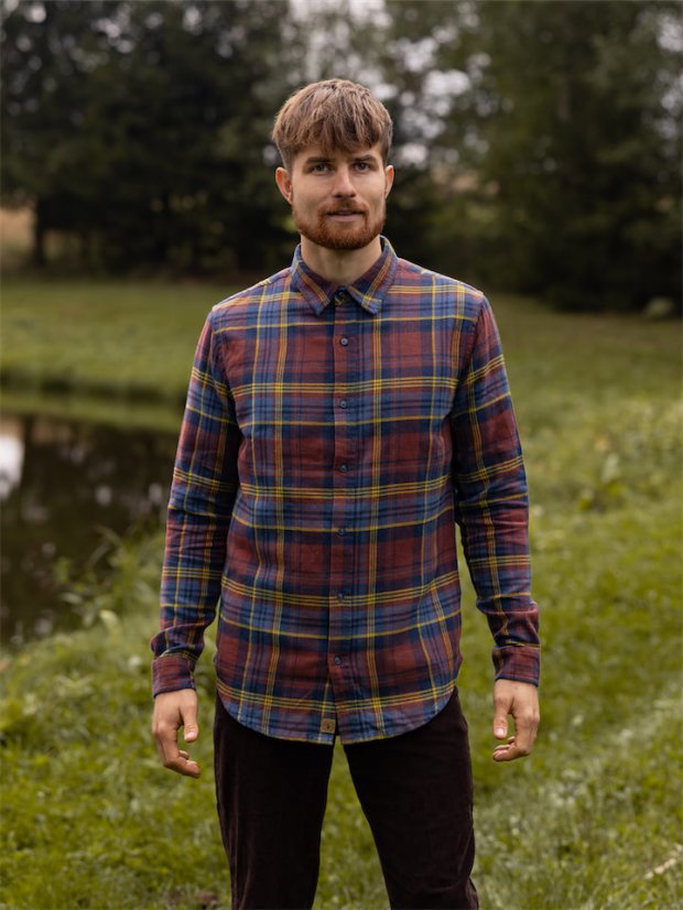 Pánská flanelová košile - károvaná