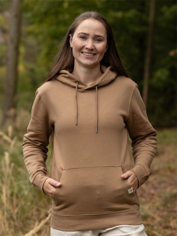 Dámská mikina Bez potisku - hnědá