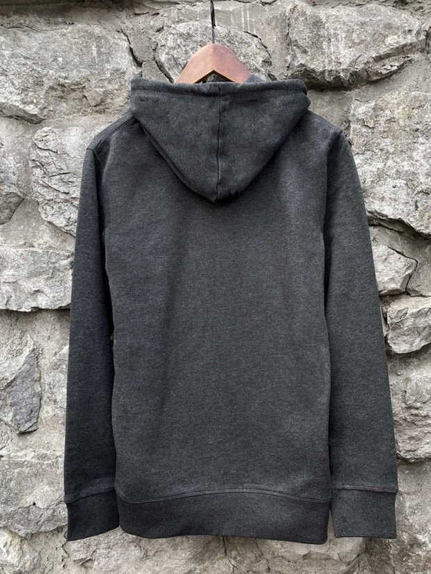 Pánská rozepínací mikina Bez potisku - tmavě šedá