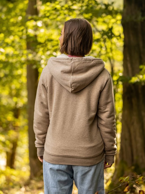 Dámská rozepínací mikina - písková