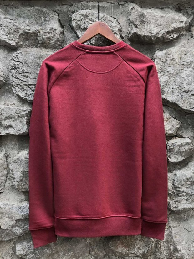 Zachraňte pánský crewneck Just hanging - vínový