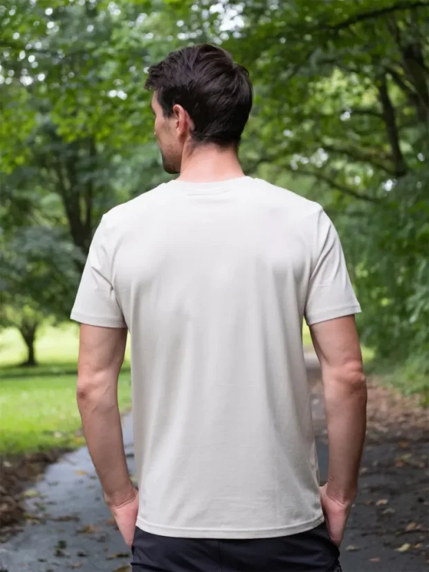 Pánské tričko Vrcholky - béžové